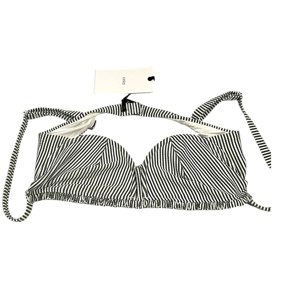 Onia Emelia Bikini Tops M Sea Spray‎ Stripe NWT